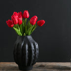 Decorative Vase Cream S Black | High & Bury