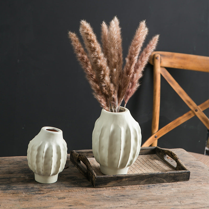 Decorative Vase Cream S Black | High & Bury