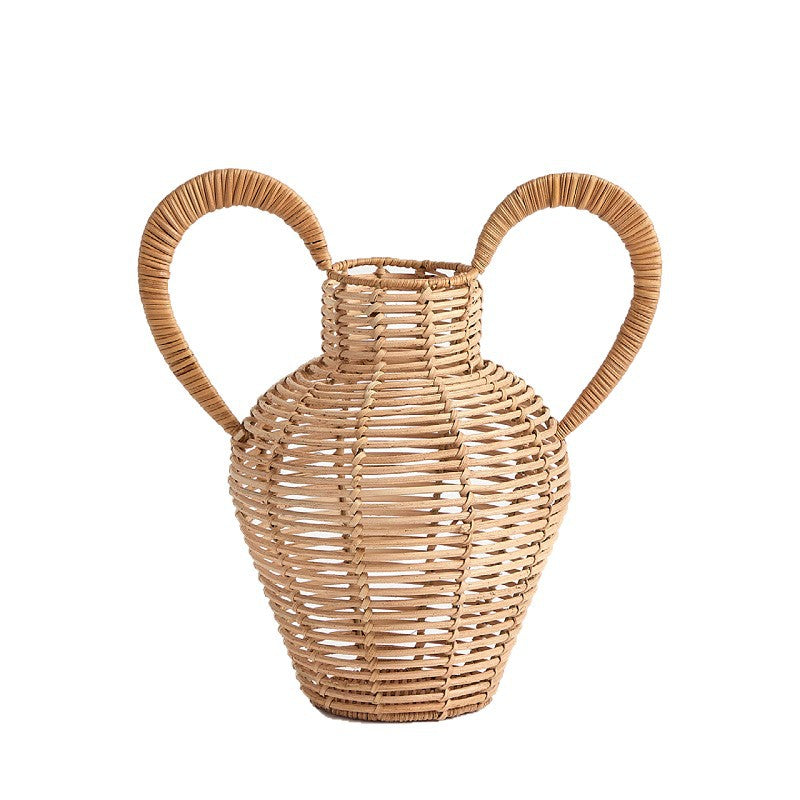 Decorative Vase made of Woven Natural Material | High & Bury