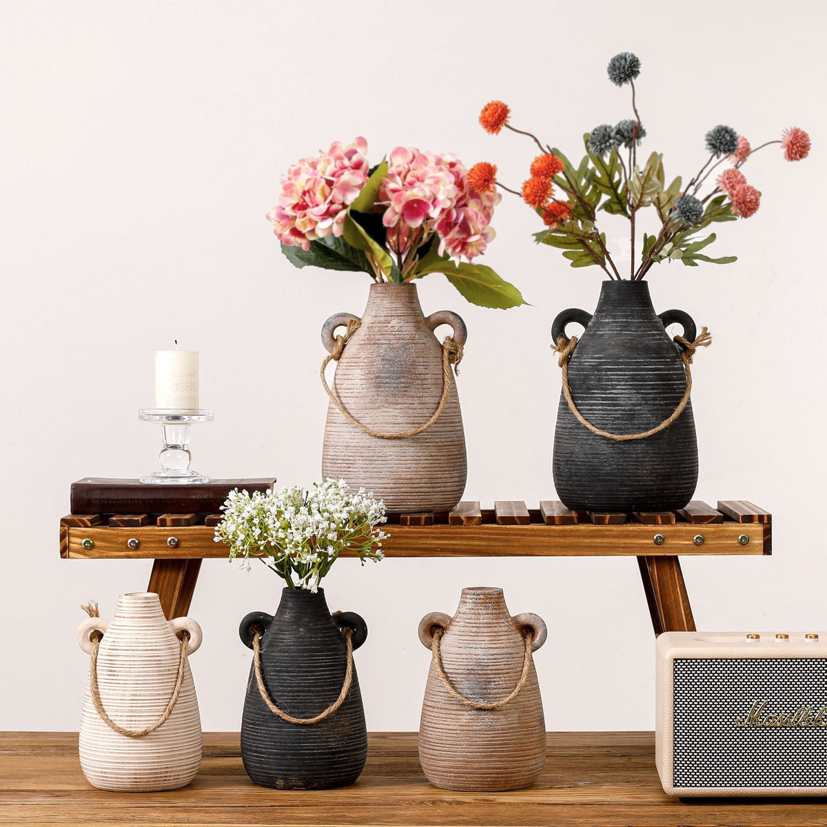 Decorative Vase Soft Textile Ceramic | High & Bury