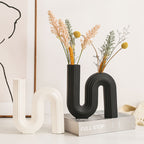 Decorative Vase White Black | High & Bury