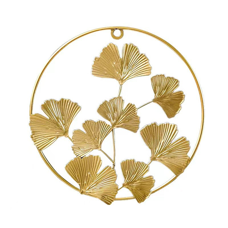 Decorative Wall Art Hollow Ginkgo Leaf Small Golden Clover | High & Bury
