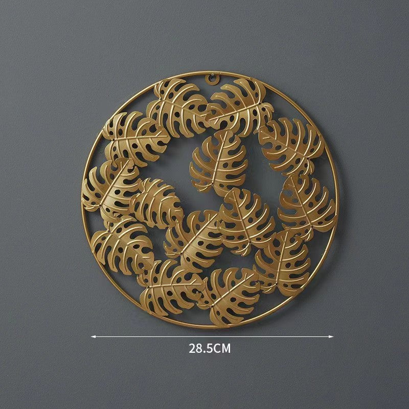 Decorative Wall Art Hollow Ginkgo Leaf Small Golden Clover | High & Bury