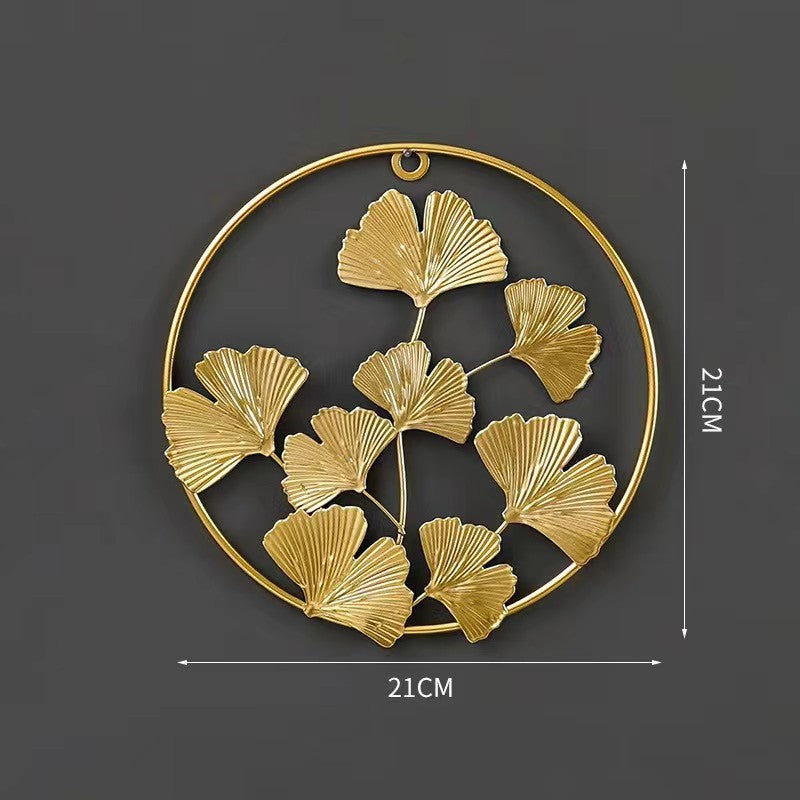Decorative Wall Art Hollow Ginkgo Leaf Small Golden Clover | High & Bury