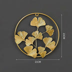 Decorative Wall Art Hollow Ginkgo Leaf Small Golden Clover | High & Bury