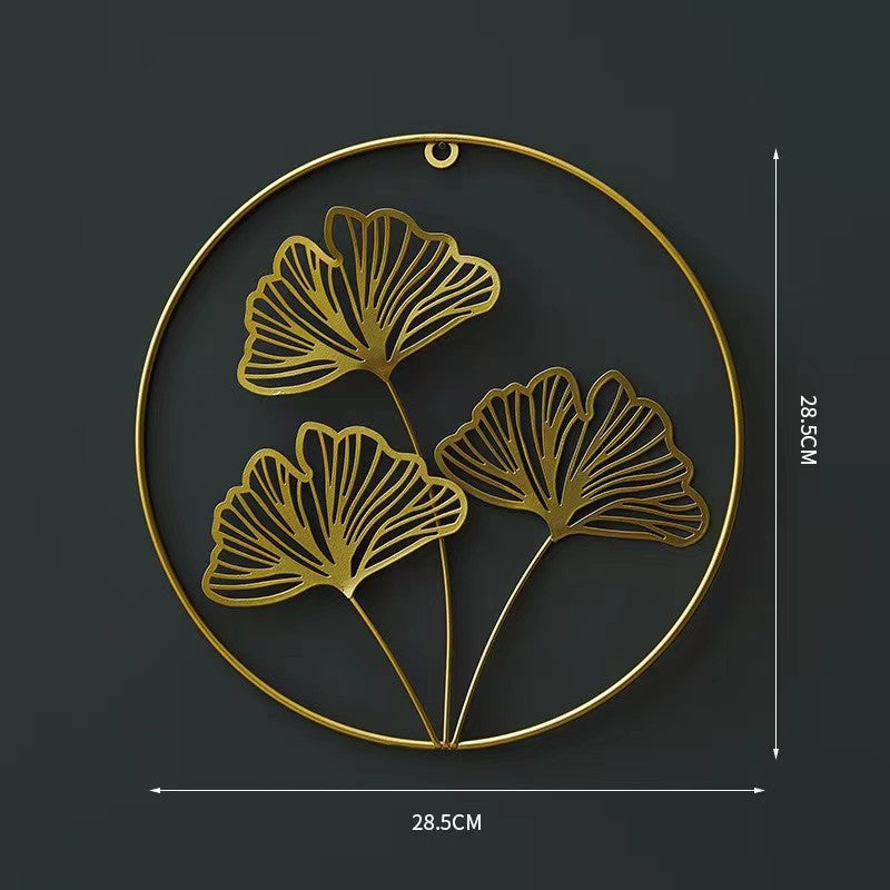 Decorative Wall Art Hollow Ginkgo Leaf Small Golden Clover | High & Bury