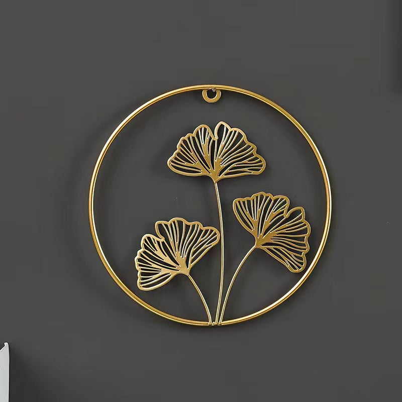 Decorative Wall Art Hollow Ginkgo Leaf Small Golden Clover | High & Bury