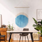 Decorative Wall Art with Wooden Beads and Thread Pendulum | High & Bury