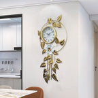 Decorative Wall Clock with Floral Accents | High & Bury