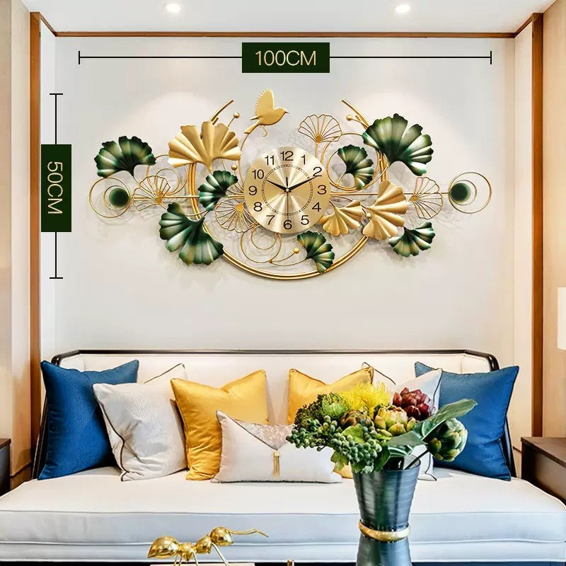 Decorative Wall Clock with Floral Design | High & Bury