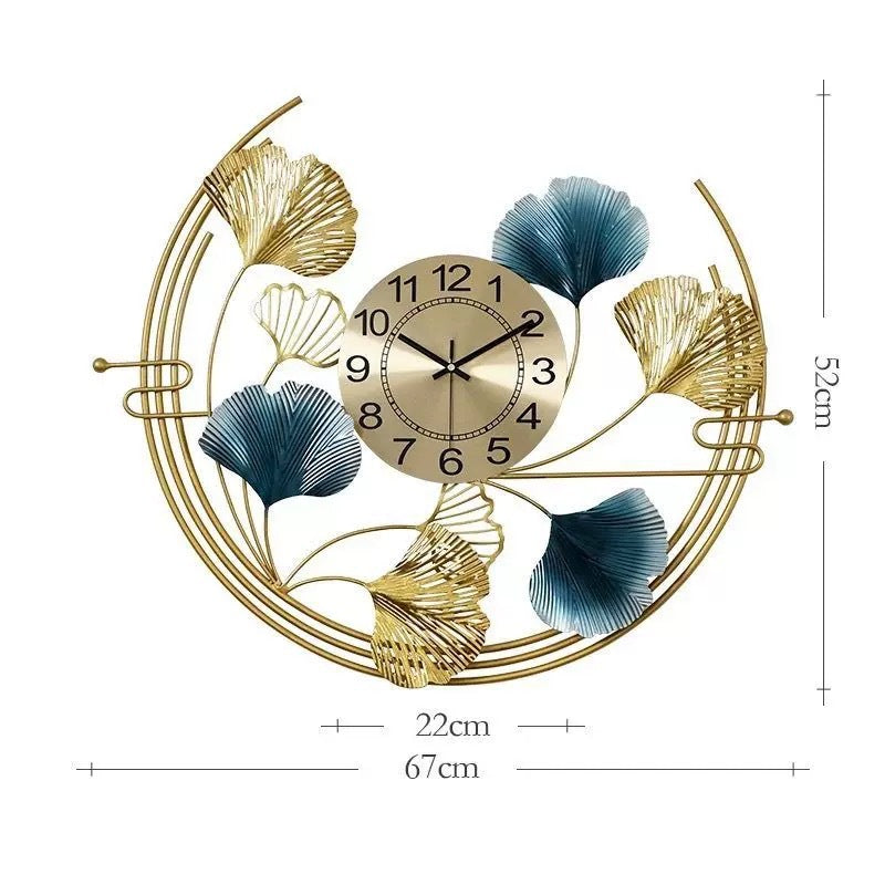 Decorative Wall Clock with Floral Design | High & Bury