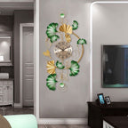 Decorative Wall Clock with Floral Design | High & Bury