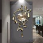 Decorative Wall Clock with Leaf Design | High & Bury