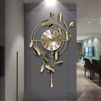 Decorative Wall Clock with Leaf Design | High & Bury