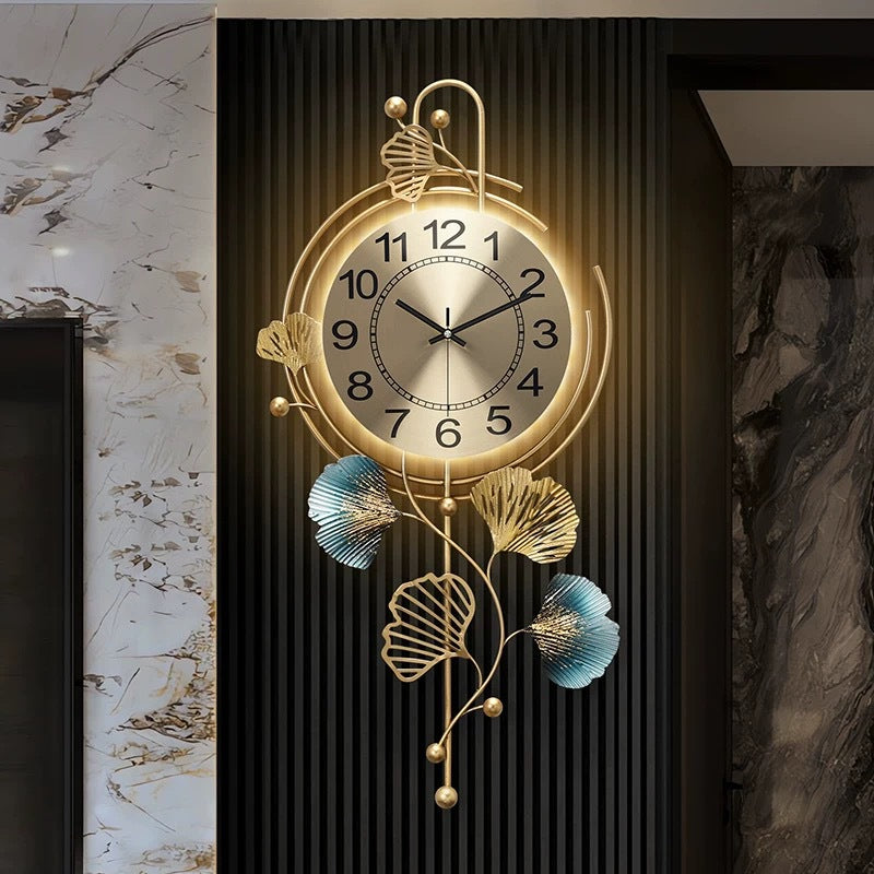 Decorative Wall Clock with Nature-Inspired Design | High & Bury