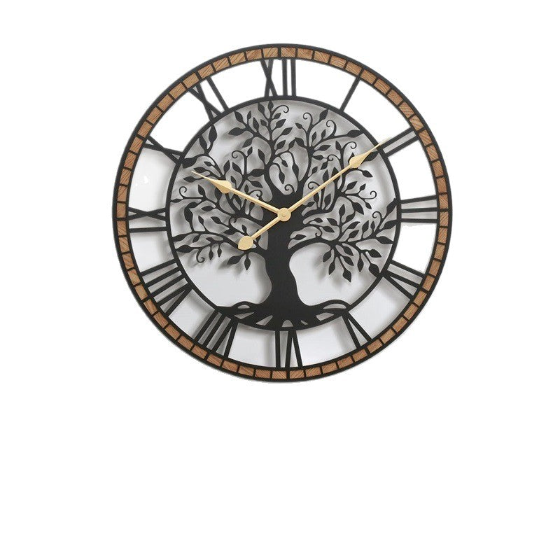 Decorative Wall Clock with Tree Motif | High & Bury