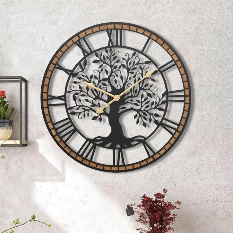 Decorative Wall Clock with Tree Motif | High & Bury