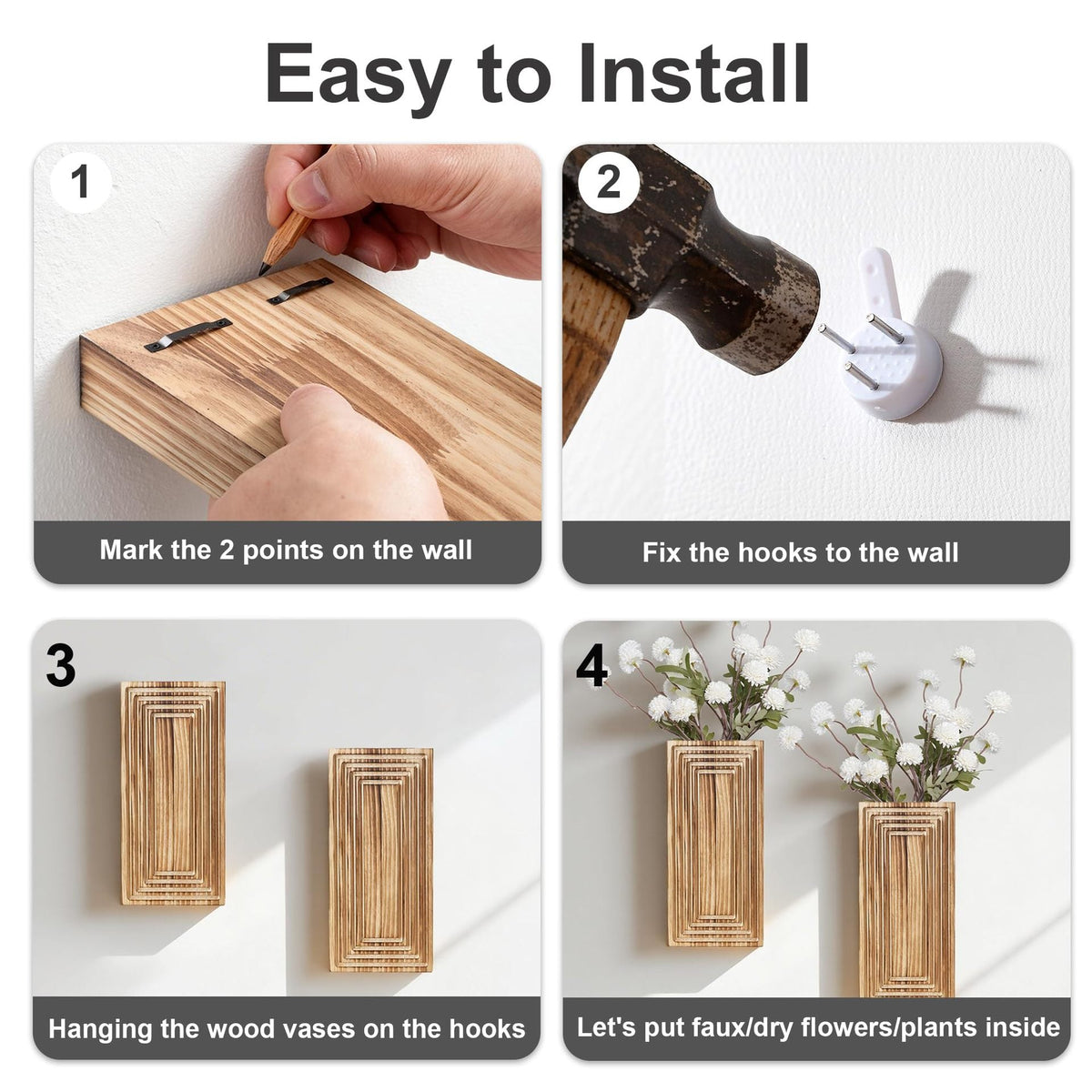 Decorative Wall Decoration Glass Wood | High & Bury