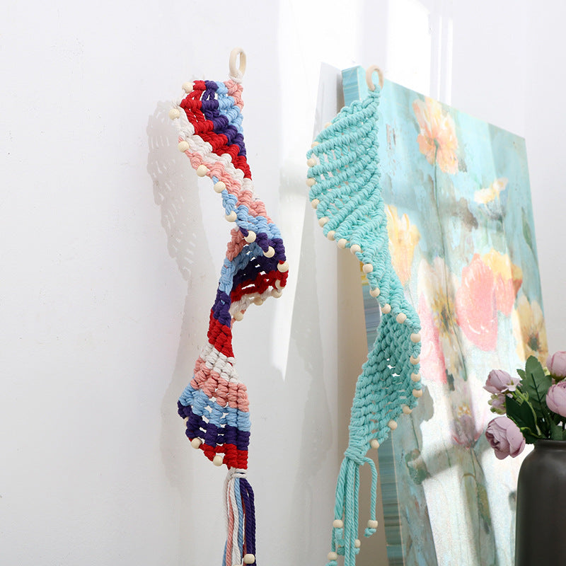 Decorative Wall Hanging Cotton Rope Wood Bead | High & Bury