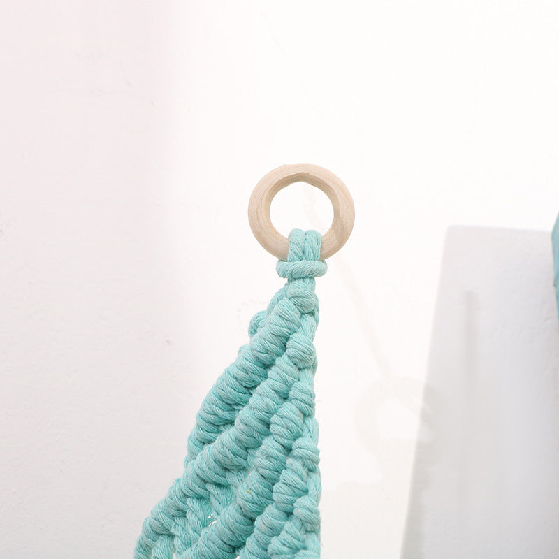 Decorative Wall Hanging Cotton Rope Wood Bead | High & Bury
