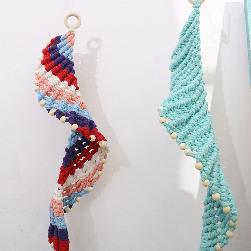Decorative Wall Hanging Cotton Rope Wood Bead | High & Bury