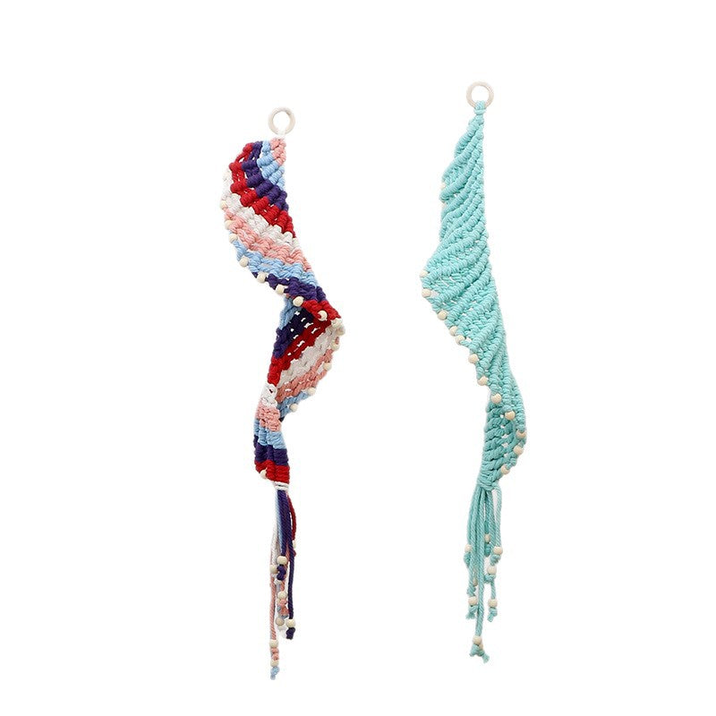 Decorative Wall Hanging Cotton Rope Wood Bead | High & Bury