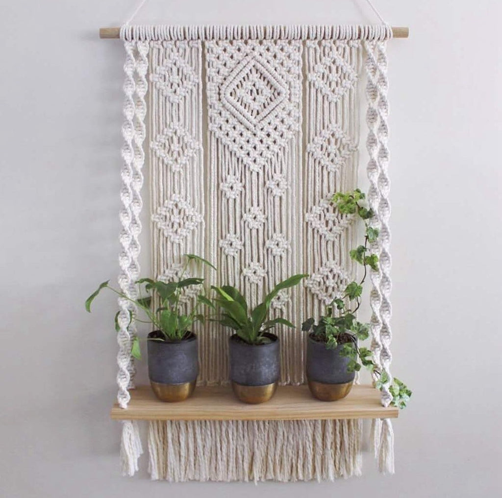Decorative Wall Hanging Off White Apricot | High & Bury