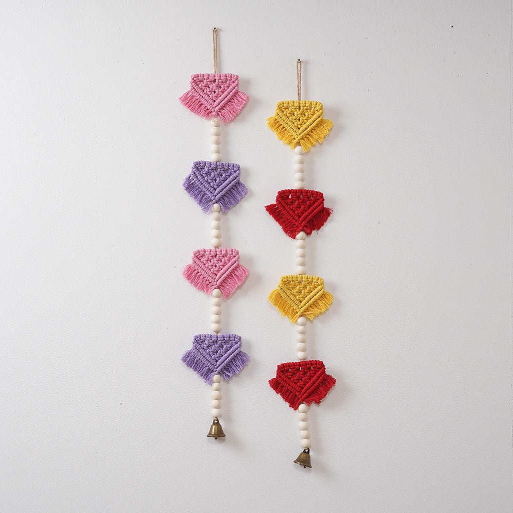 Decorative Wall Hanging Off White Red Yellow | High & Bury