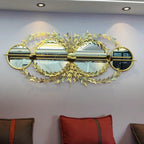 Decorative Wall Mirror with Floral Design | High & Bury