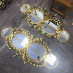 Decorative Wall Mirror with Floral Design | High & Bury