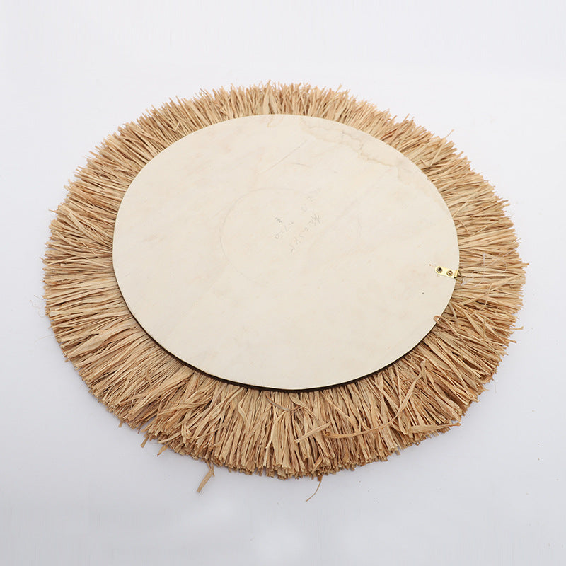 Decorative Wall Mirror with Natural Rattan Frame | High & Bury