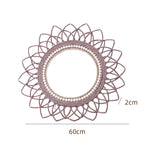 Decorative Wall Mirror with Rattan Frame | High & Bury