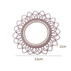 Decorative Wall Mirror with Rattan Frame | High & Bury