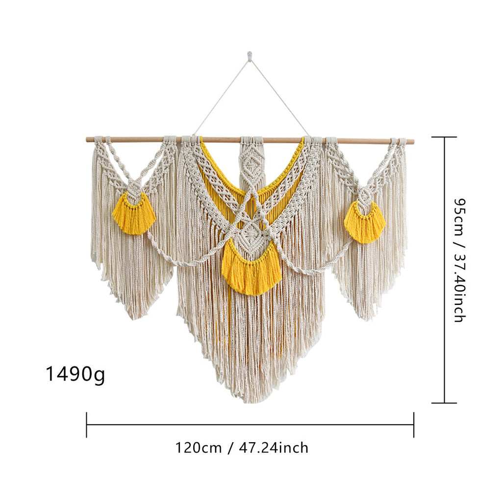 Decorative Wall Tapestry Ivory Beige | High & Bury