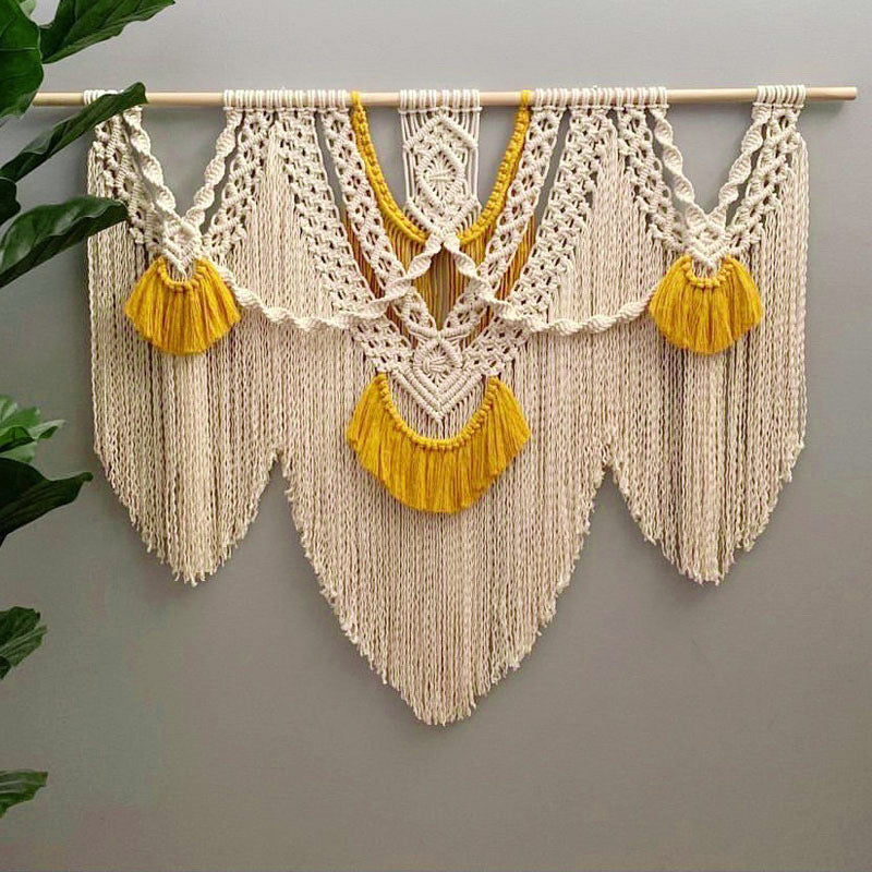 Decorative Wall Tapestry Ivory Beige | High & Bury