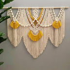 Decorative Wall Tapestry Ivory Beige | High & Bury
