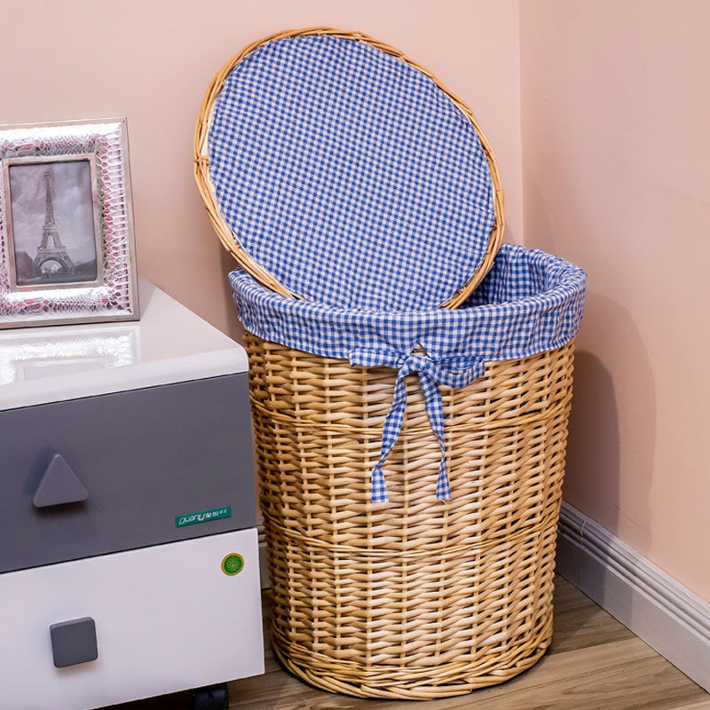 Decorative Wicker Laundry Basket | High & Bury