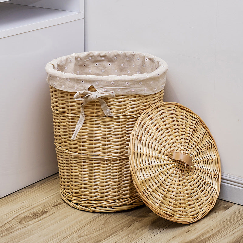 Decorative Wicker Laundry Basket | High & Bury