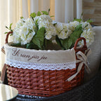 Decorative Wicker Storage Basket | High & Bury