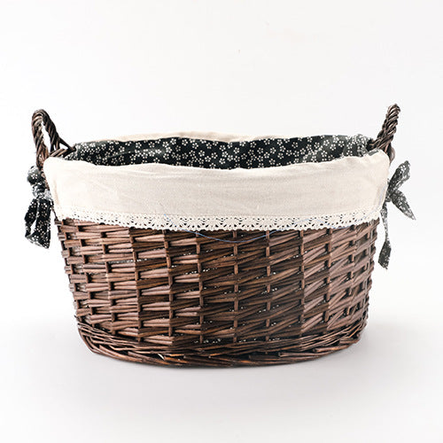Decorative Wicker Storage Basket | High & Bury