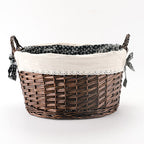 Decorative Wicker Storage Basket | High & Bury