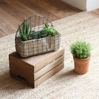 Decorative Wire Basket with Jute Bag | High & Bury