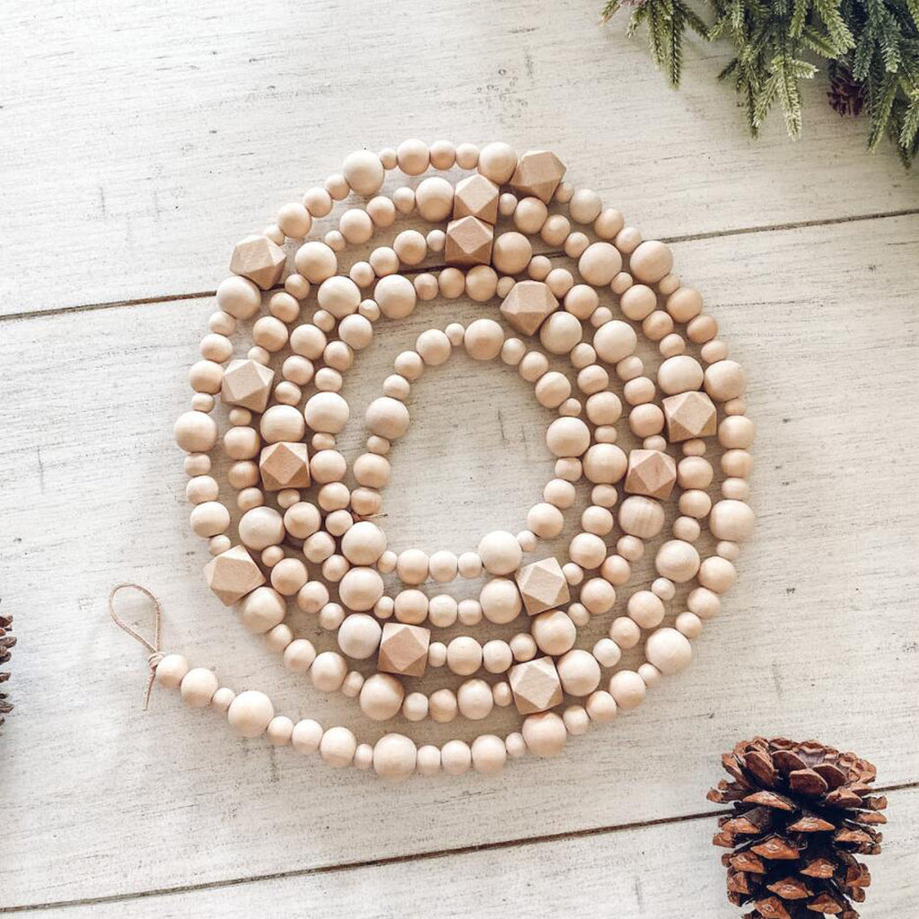 Decorative Wooden Bead Garland | High & Bury