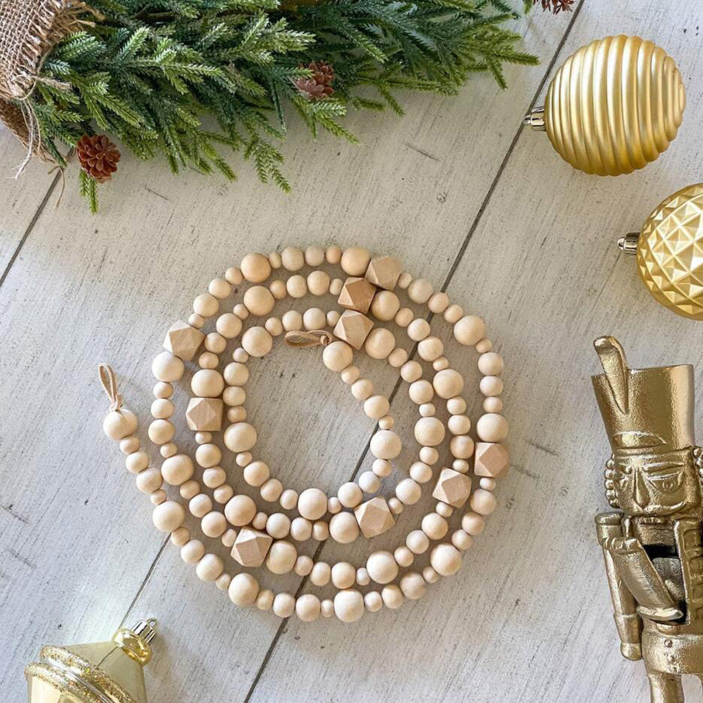 Decorative Wooden Bead Garland | High & Bury