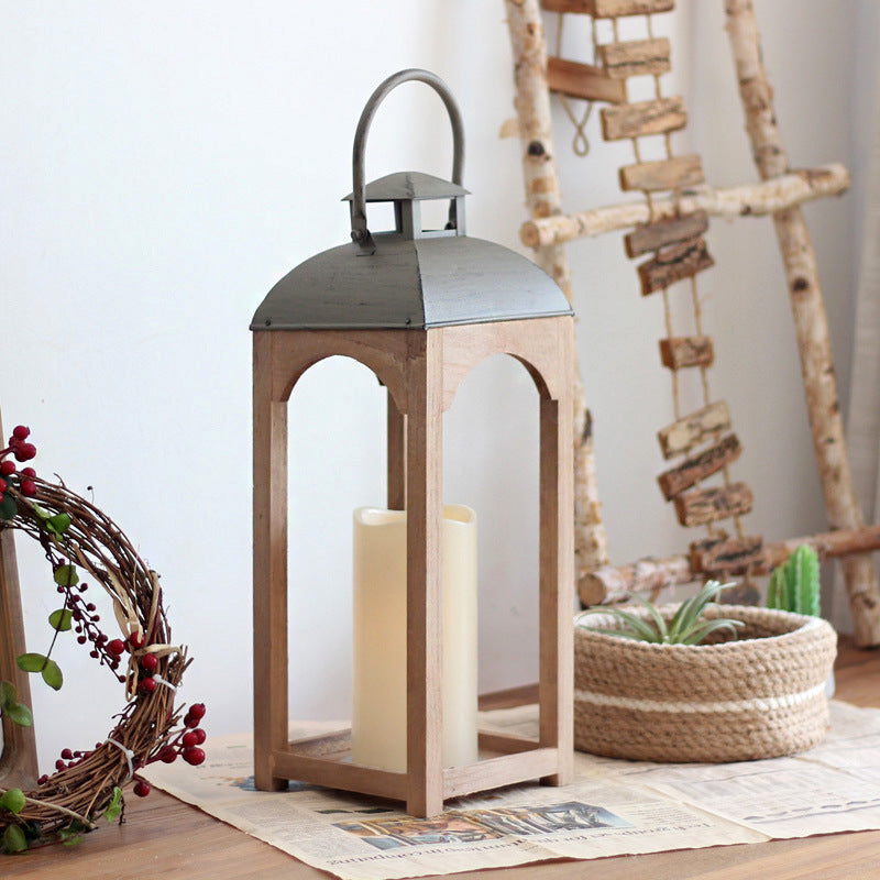 Decorative Wooden Lantern Small | High & Bury