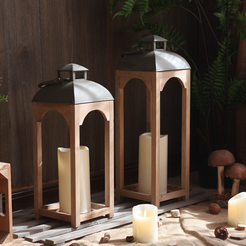 Decorative Wooden Lantern Small | High & Bury