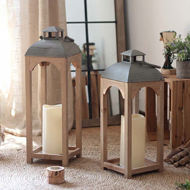 Decorative Wooden Lantern Small | High & Bury