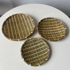 Decorative Woven Basket Green | High & Bury