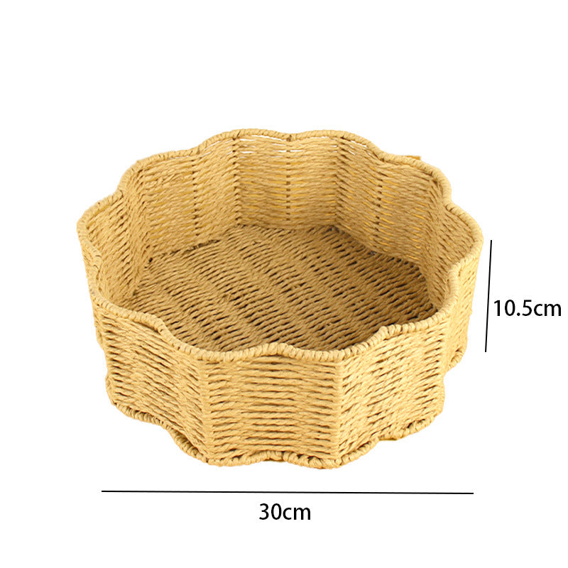 Decorative Woven Basket White | High & Bury