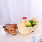 Decorative Woven Dog-Shaped Storage Basket | High & Bury